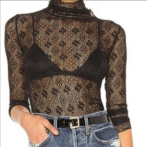 Free People Knit Turtleneck - Black